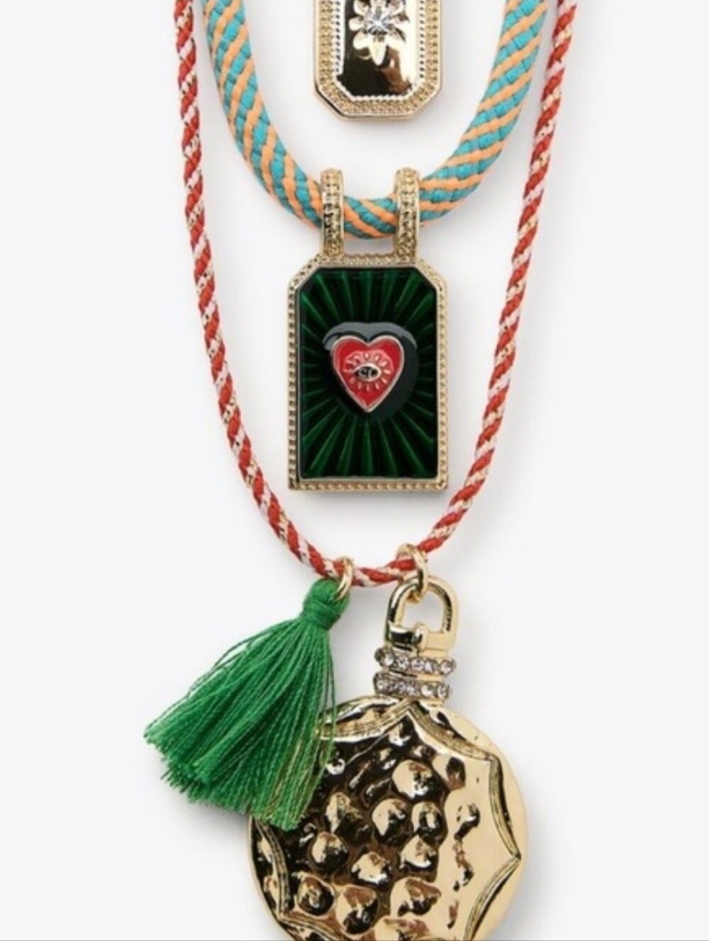 ZARA 3 Pack of Cord and Medallion Necklaces